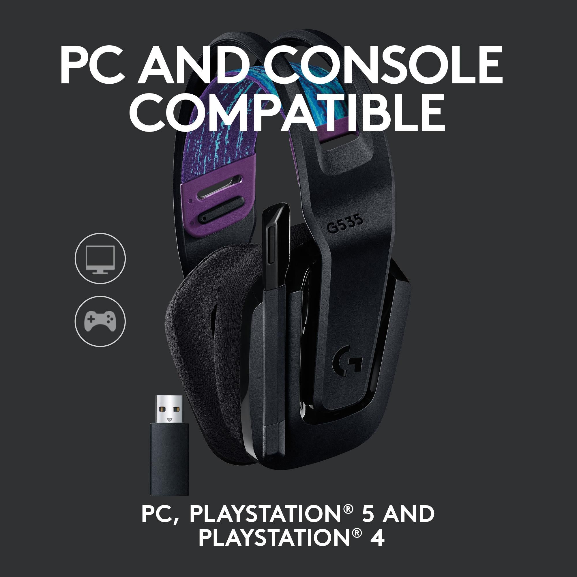 Logitech G535 LIGHTSPEED Wireless Gaming Headset (Black)