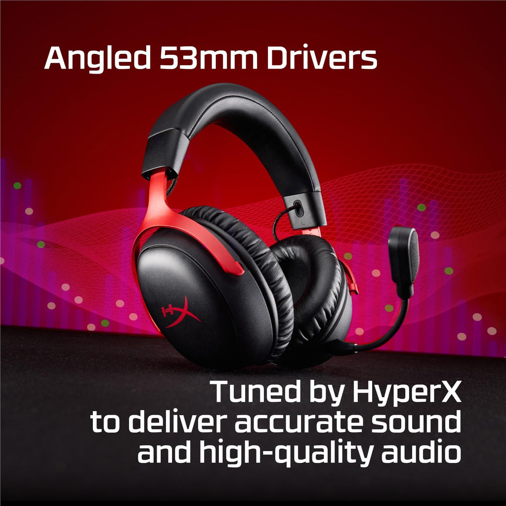HyperX Cloud III S Wireless Gaming Headset (Black/Red)