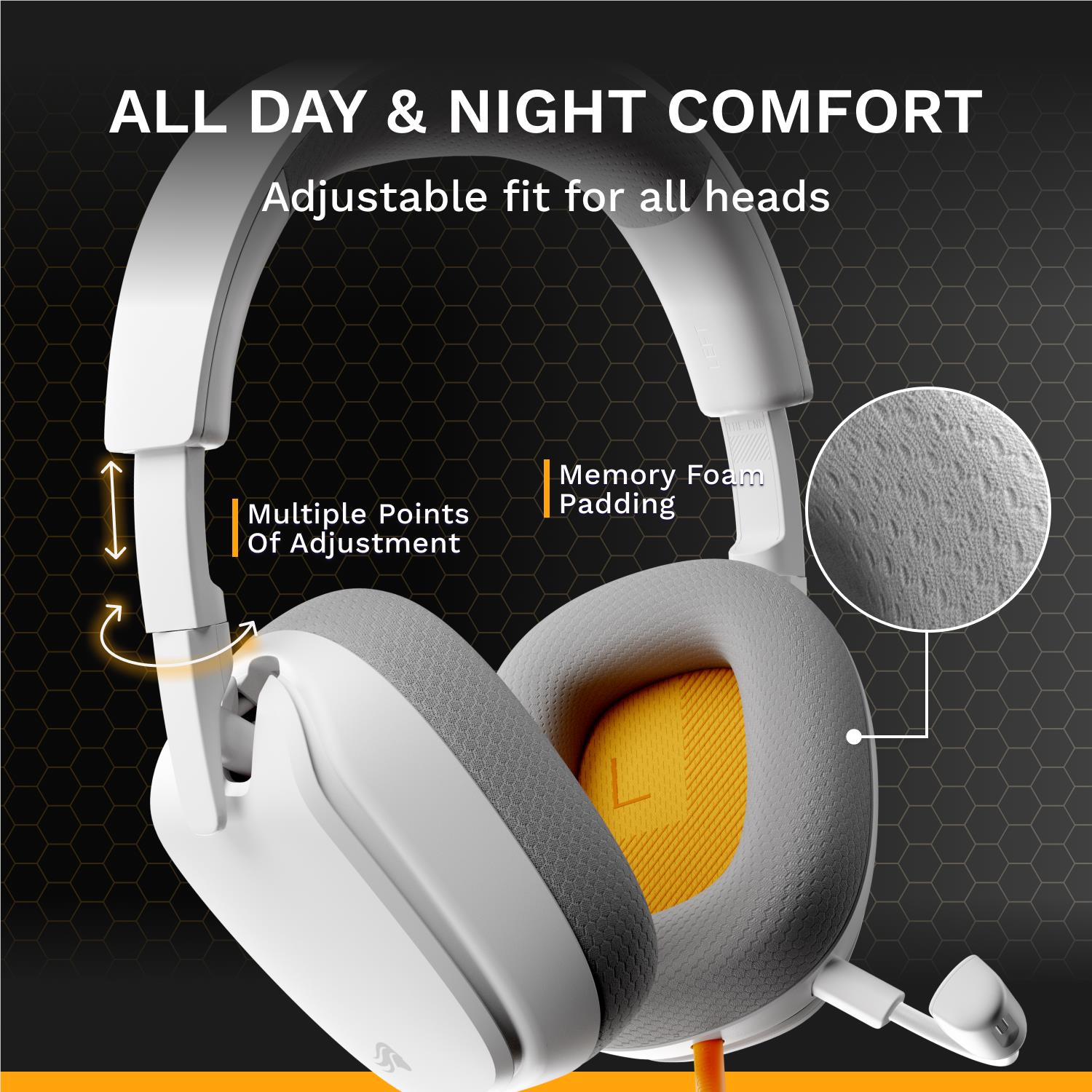 Glorious GHS Eternal Stereo Gaming Headset for PS5, PS4, Xbox, Switch and PC (White)